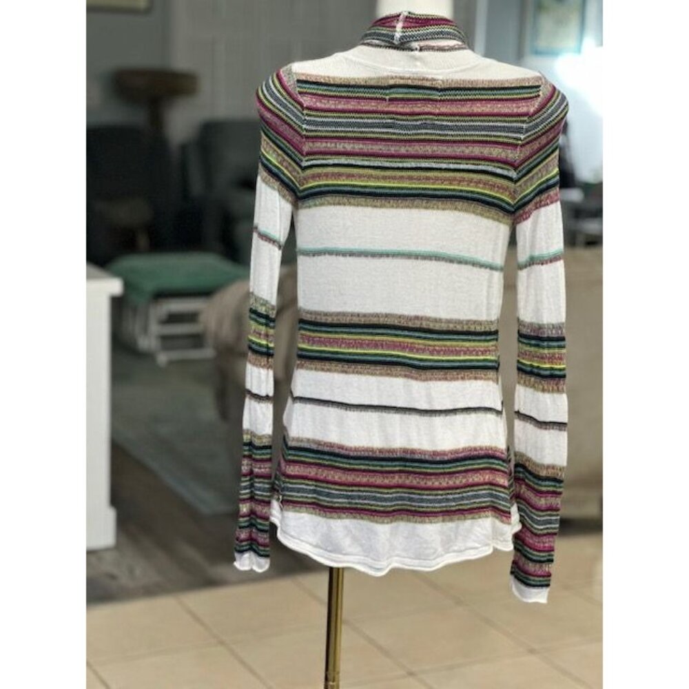 Billabong Boho Ladies Long Sleeve Striped Knit Sweater Size Small - Picture 2 of 5